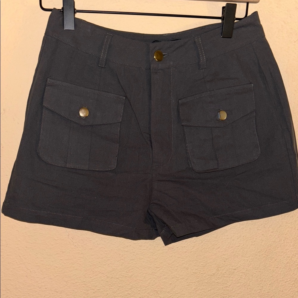 WhiteFox Boutique See You There Shorts In Charcoal